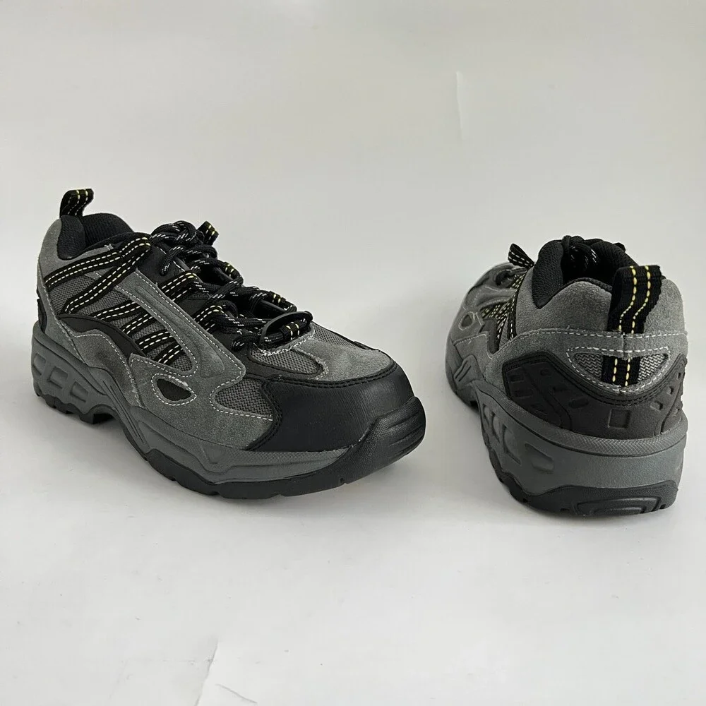 Brahma Suede Dylan Steel Toe Work Sneakers Gray Men 7